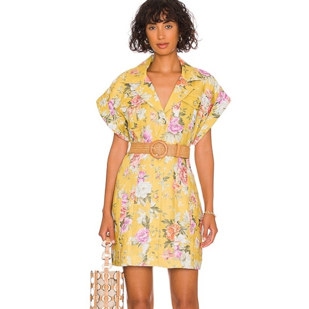 ZIMMERMANN Cuffed Floral Mini Dress size 1